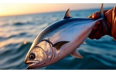 広大な太平洋で漁獲された新鮮なマグロ