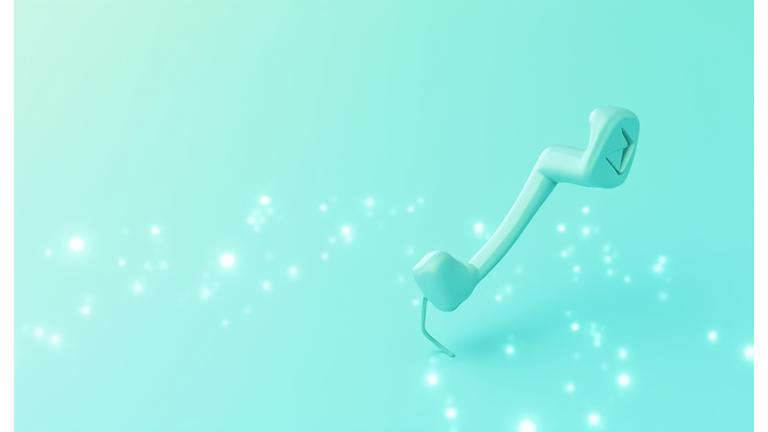 電話とメールアイコンが融合したデジタルコミュニケーションのイメージ