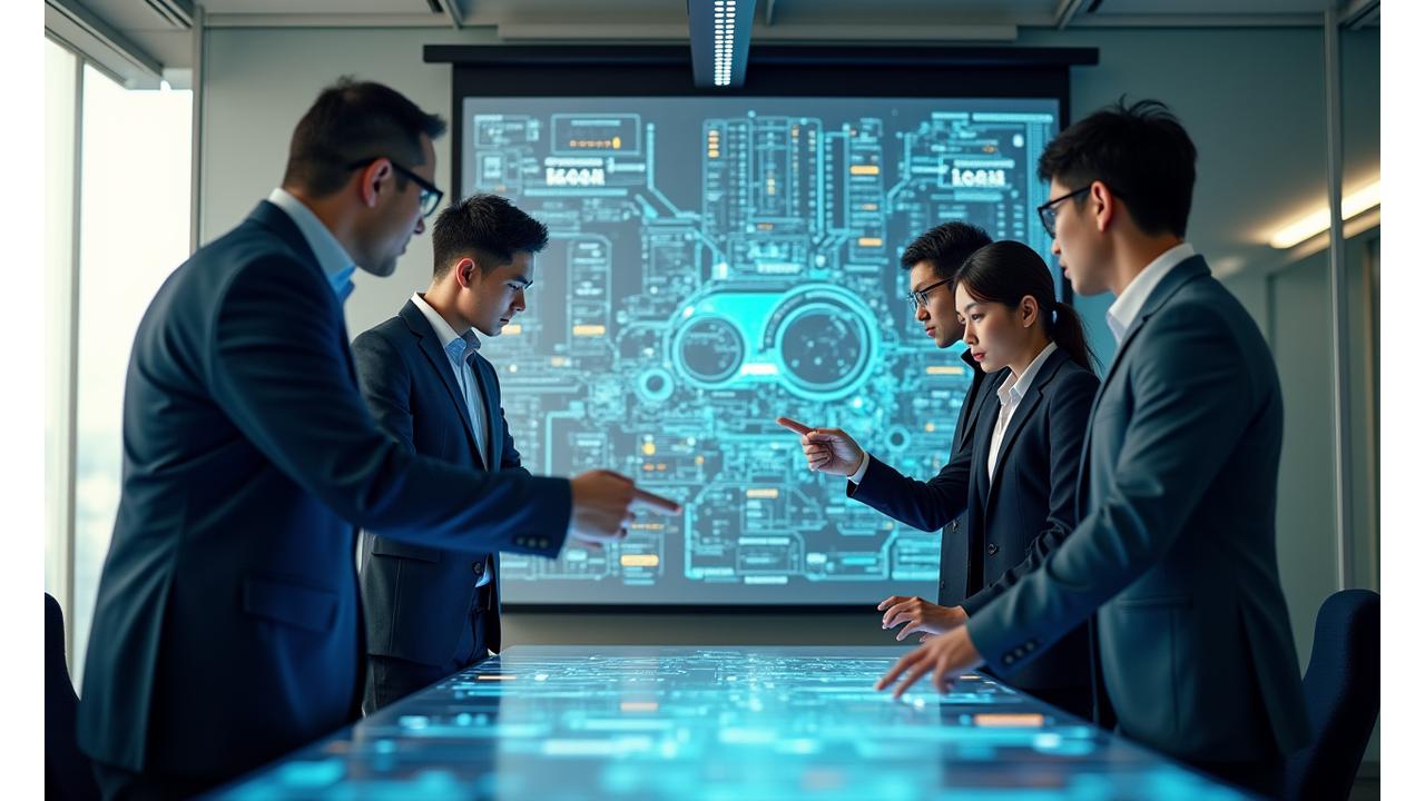 ビジネスチームが協力して働くイメージ