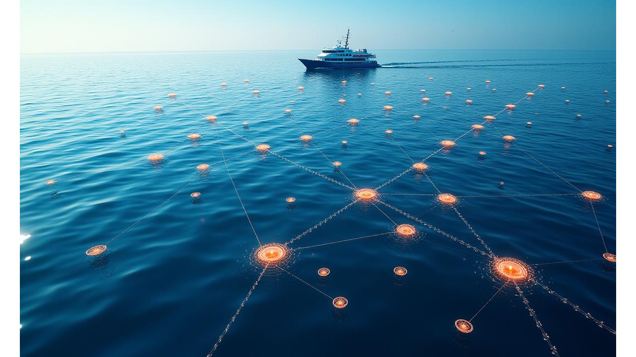 IoTセンサーネットワークとリアルタイムダッシュボードの概念図