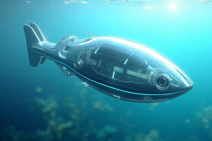 海洋環境を映す洗練された持続可能な漁業機器の3Dモデル